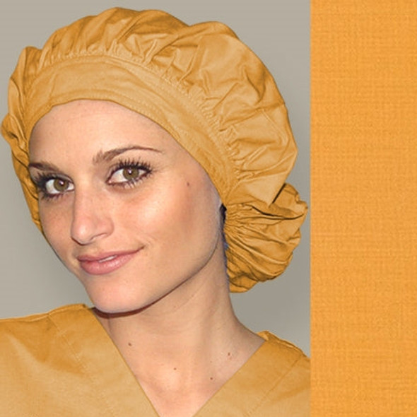 Green Scrubs - Bouffant Hat - Pumpkin