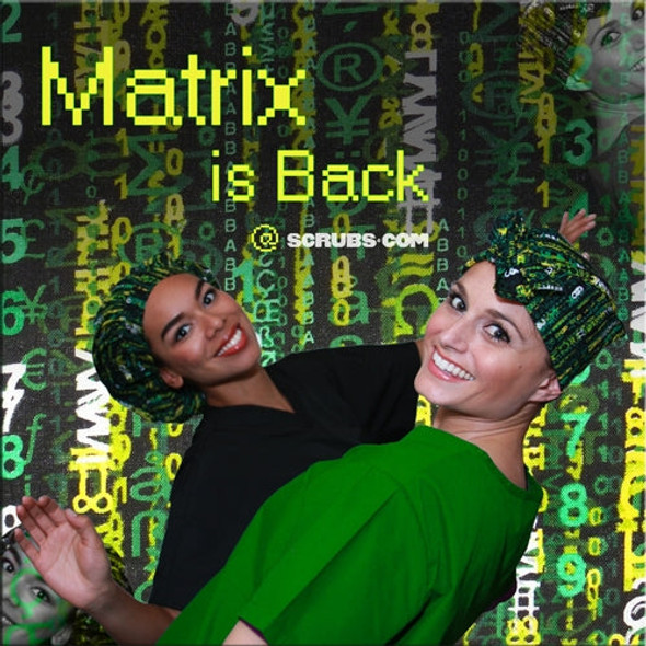 Green Scrubs - The Original Super Tie Hat - Matrix