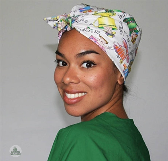 Green Scrubs - Modern Fit Super Tie Hat - One Lump or Two