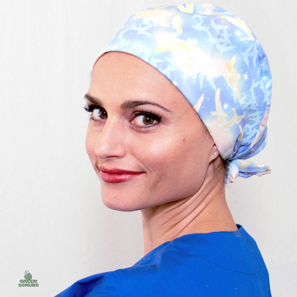 Green Scrubs - Modern Fit Super Tie Hat - Heavenly (OVERSTOCK)