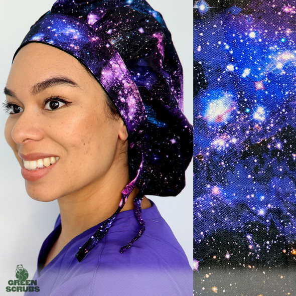 Green Scrubs - Tie Bonnet Scrub Hat with Terry - Expanse