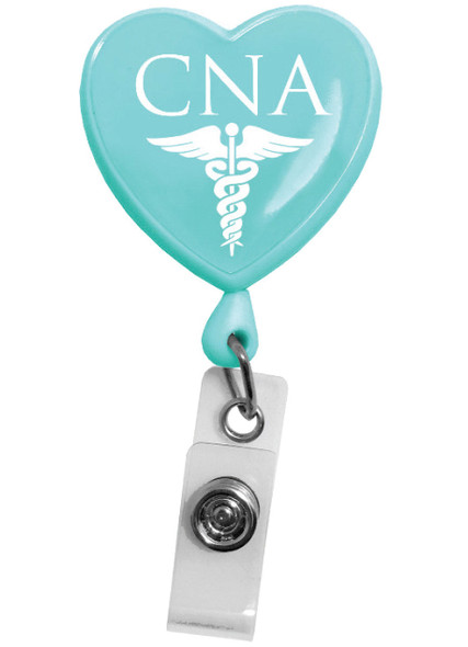 Prestige Medical S13 - Retracteze ID Holder - CNA Heart Aqua Sea