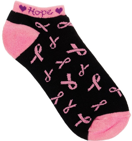 Prestige Medical 377 - Fashion Nurse Socks - Pink Hope Ribbons