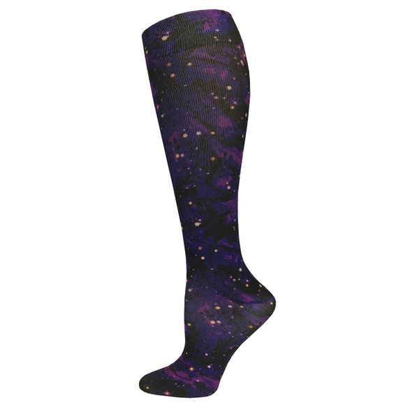 Prestige Medical 387 - 12" Soft Comfort Compression Socks - Galaxy Purple