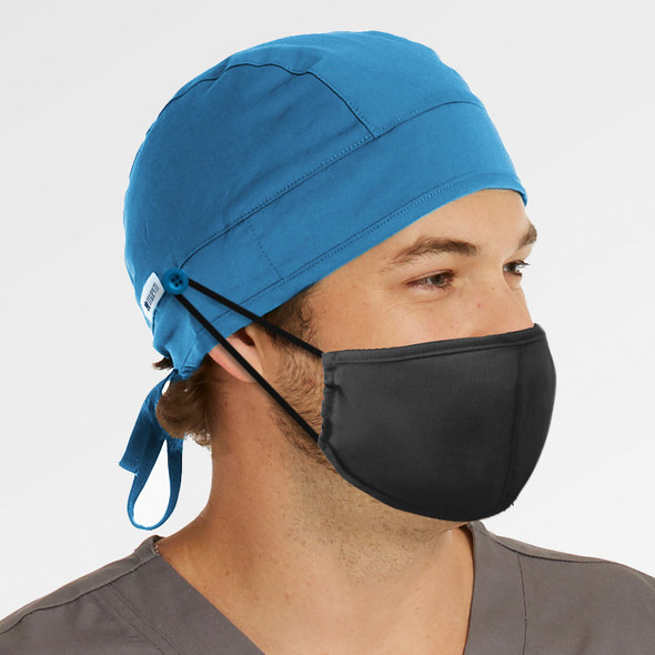 Maevn - Unisex Scrub Cap With Buttons - Malibu Blue