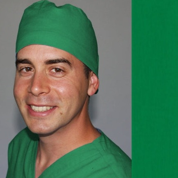 Green Scrubs - Tieback Hat - 100% Cotton Clover