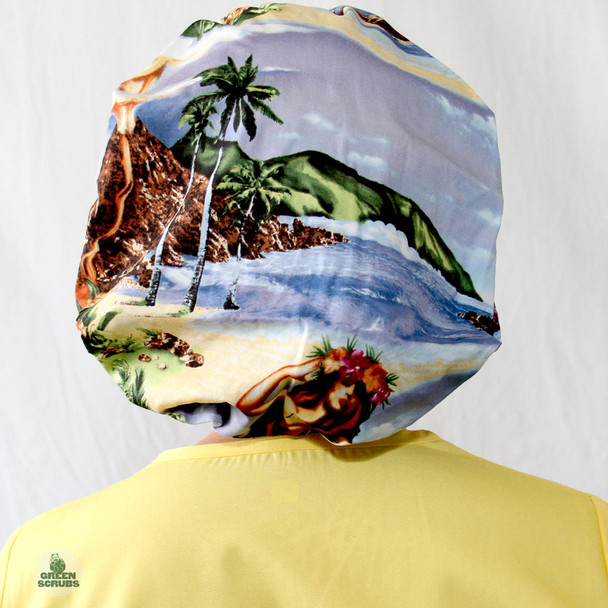 Green Scrubs - Bouffant Hat - Krakatoa