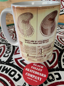Sunset Pools Vintage Ad Coffee Mug by Death Valley Skateboard Company