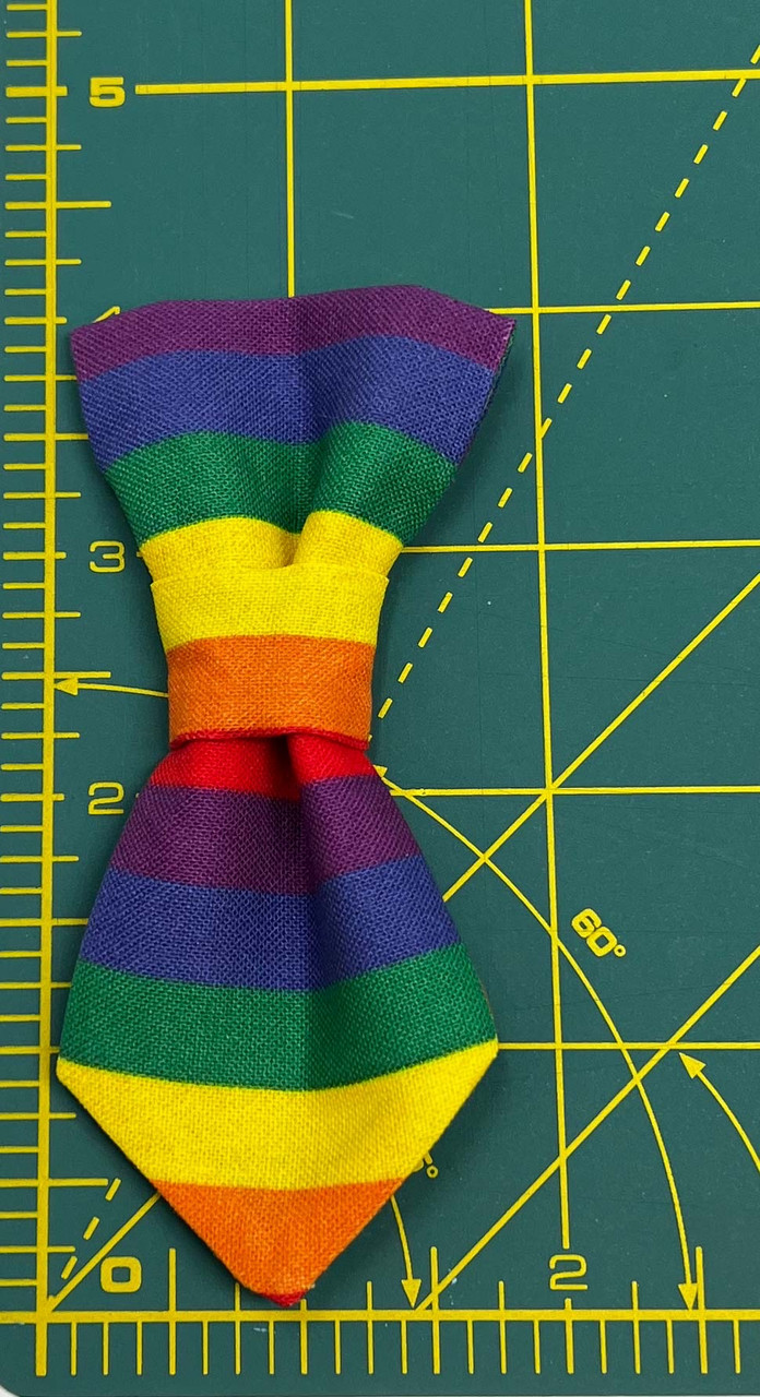 Cat Collar & Neck Tie - Pride Rainbow Stripes