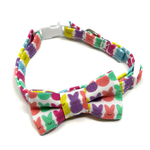 Easter Peeps cat collar with bow tie