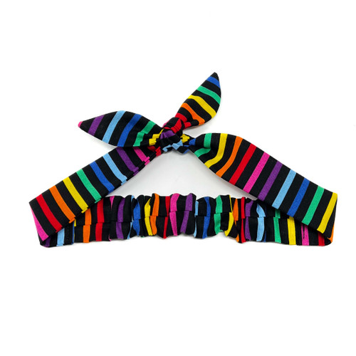 Rainbow stripe headband for Pride