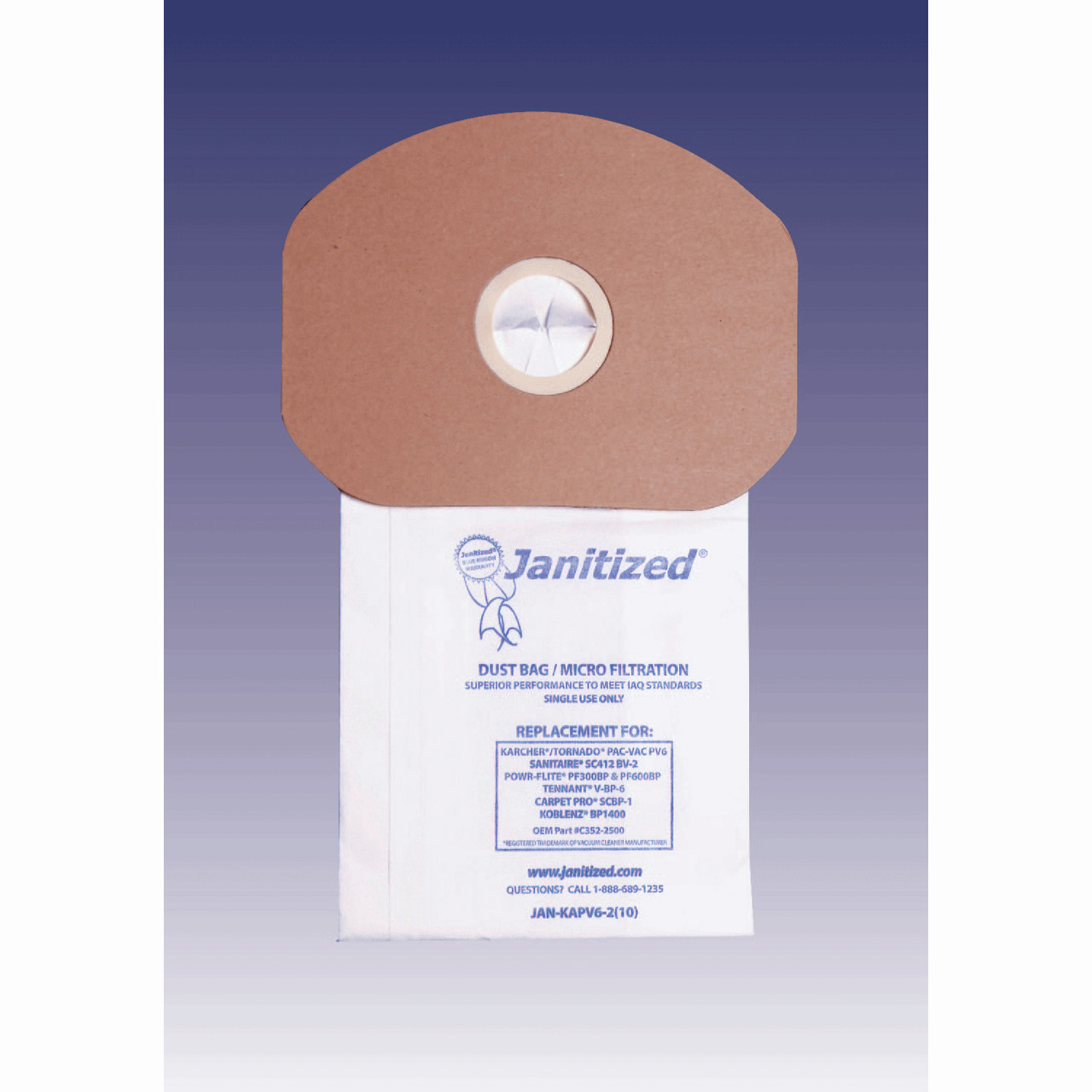 30 Sanitaire style BV2 vacuum bags 
