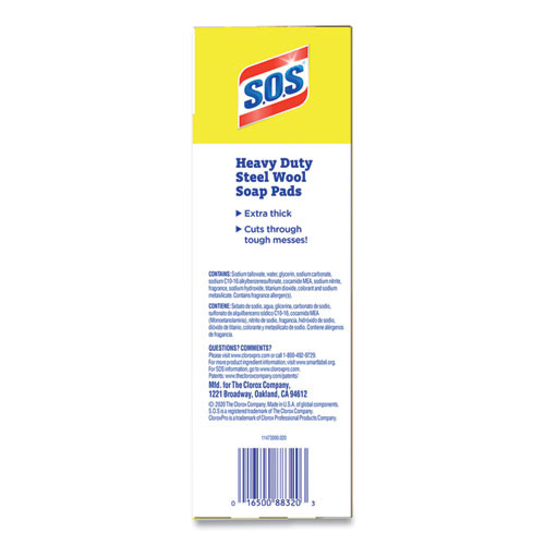 Sos steel wool soap pads extra thick heavy