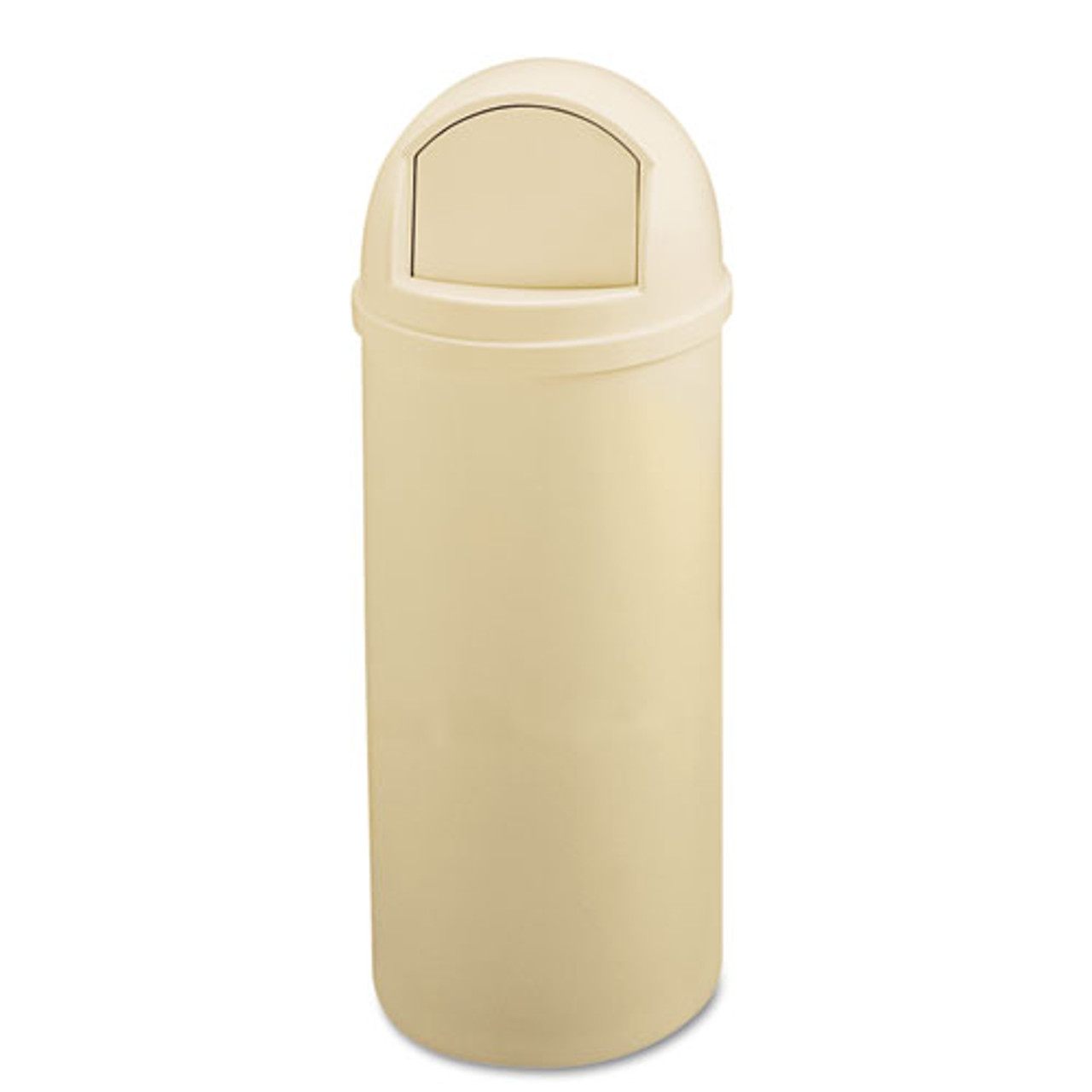 Commercial trash can Rubbermaid Marshall plastic, beige