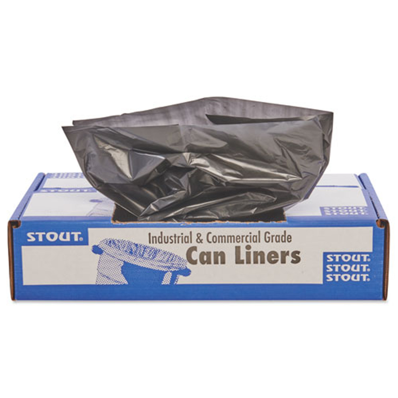 Commercial trash bags 65 gallon 50x51 1.5 mil case of 100