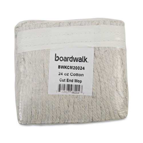 Boardwalk Mop Head, Economical Lie-Flat Head, Rayon Fiber, 32-Oz., White, 12/carton - Mfr Part - View #12
