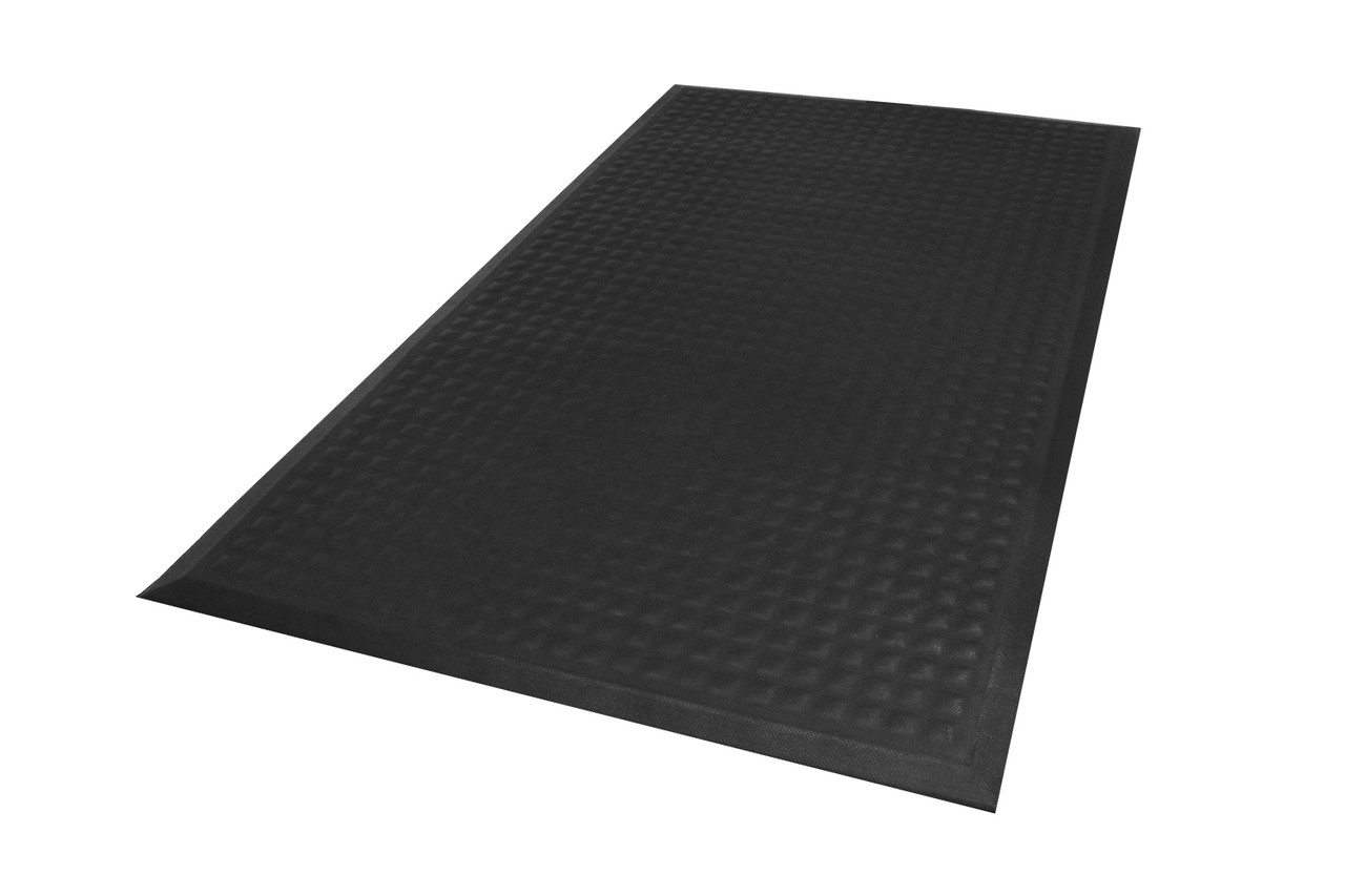 Anti-Fatigue Black Nitrile Rubber Mat 3x5 for Grease, Oil, Chemicals Shops