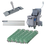 Unger combgkit microfiber green mopping kit
