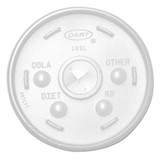 Plastic lids for hot or cold foam cups translucent