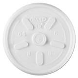 Plastic lids for hot or cold foam cups white