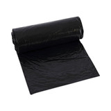 Low-Density Waste Can Liners, 16 gal, 1 mil, 24 x 32, Black, 15 Bags Roll, 10 Rolls/Carton