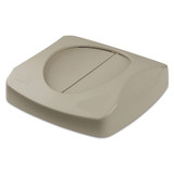 Rubbermaid RCP268988GRA untouchable square swing top lid