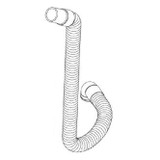 Nilfisk NF9100000642 hose suction black pkd for Clarke