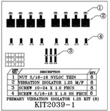 Hawk KIT2039-1 secondary isolator kit 2014 Tigerhawk