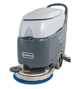 Nilfisk Advance 56383128 SC450 Walk Behind Floor Scrubber with 105 Ah batteries onboard charger splash skirt and blue Prolene brush