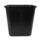 Boardwalk wastebasket rectangle 6 to 10 gallon plastic, black