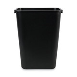 Boardwalk wastebasket rectangle 6 to 10 gallon plastic, black
