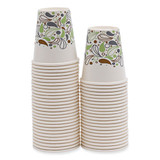 Boardwalk BWKDEER12CCUP Deerfield Printed Paper Cold Cups stack