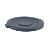 Boardwalk BWK44GLWRLIDGRA Lids for 44 gal Waste Receptacles Flat Top Round Plastic Gray