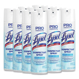 Professional Lysol disinfectant spray aerosol crisp linen aerosol 19oz cans case of 12 rac74828ct