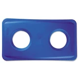 Rubbermaid 269288blu slim jim recycling lid with circular