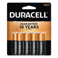 Duracell Coppertop alkaline batteries AA size pack of