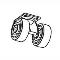 Nilfisk NF50968A caster dual encore 2426 for Clarke