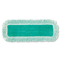 Rubbermaid rcpq418gnct dust pad with fringe, microfiber, 18