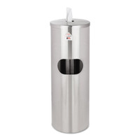 Txll65 stainless stand waste receptacle, cylindrical, 5gal,