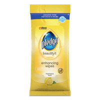 Pledge SJN319250 furniture polish lemon scent wet wipes