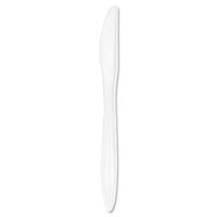 Plastic knives mediumweight cutlery white dart style