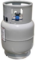 Extra aluminum propane buffer tank with OPD