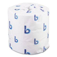 Boardwalk BWK6155B standard roll bathroom tissue 2 ply 500 sheets 4.5x4.5 case of 96 rolls 