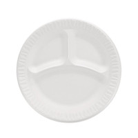 Three compartment foam plate
