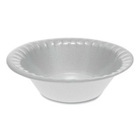 Laminated Foam Dinnerware, Bowl, 12 oz, 6" Diameter, White
