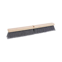 Boardwalk BWK20424 push broom 24 inch hardwood block flagged plastic bristles gray