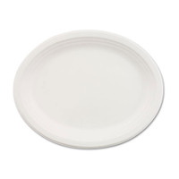 Paper white plate oval chinet premium strength paper
