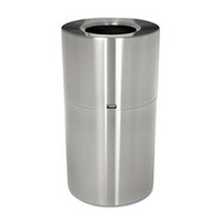 Rubbermaid aot35sapl trash can aluminum atrium 35 gallon