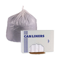 Boardwalk BWKW3858X 60 gallon trash bags white