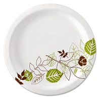 Dixie DXESXP10PATH 10.13 inch dia Pathways Soak Proof Shield Heavyweight Paper Plates 